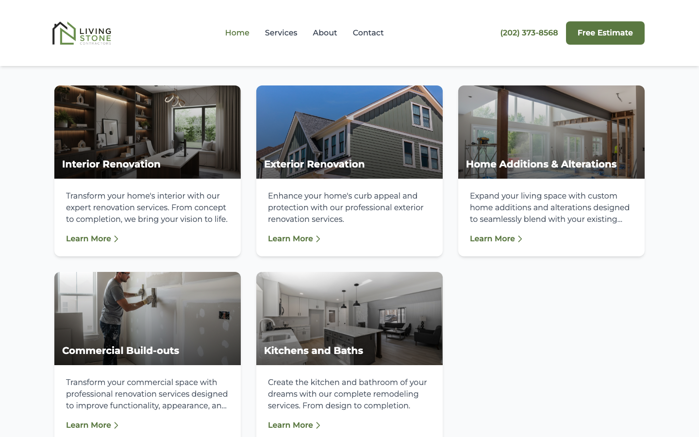 Testimonials section